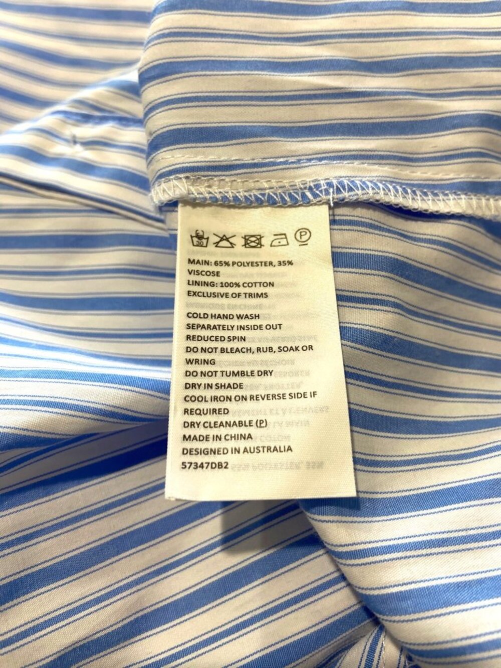 Bardot Cut Out Striped Maxi Dress Blue Size XS Coastal Preppy Cottagecore Summer - Picture 4 of 15